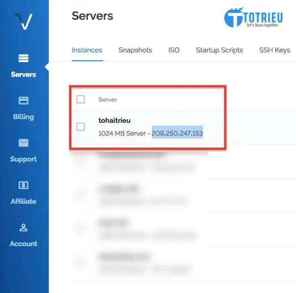 IP để kết nối với VPS bằng Microsoft Remote Desktop