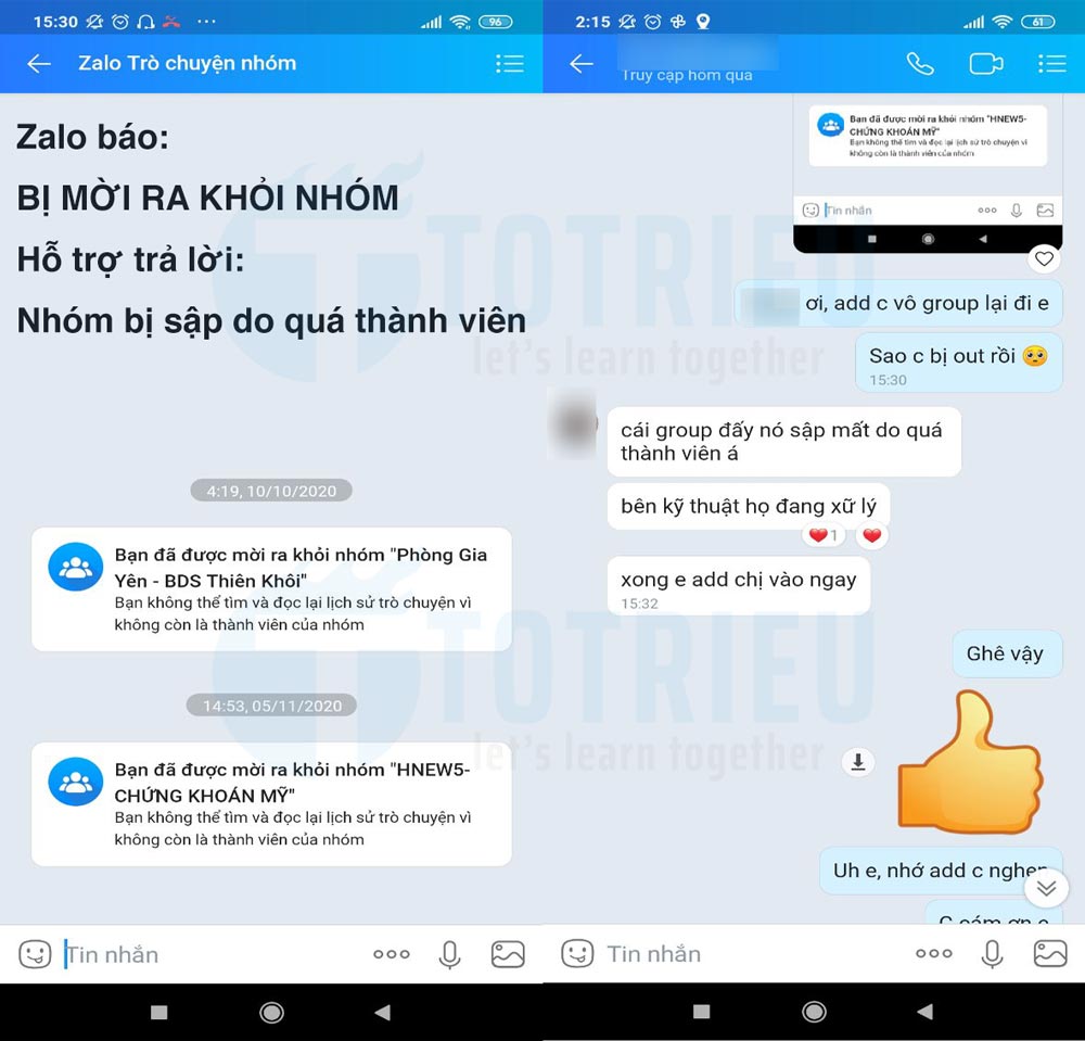 IB LCMFX Việt Nam xoá khách hàng khỏi nhóm Zalo khi chuẩn bị cháy tài khoản
