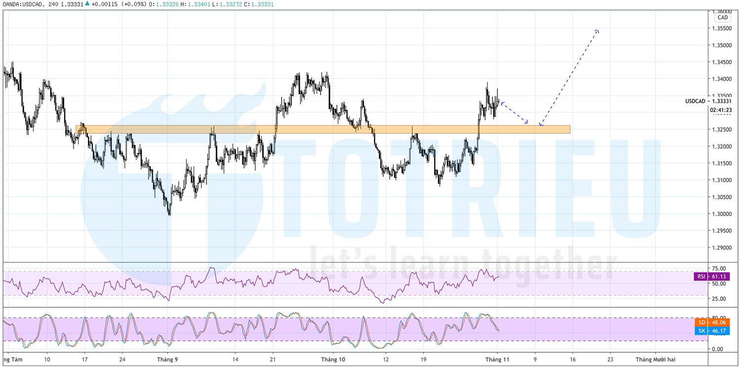USDCAD tuần 45 năm 2020