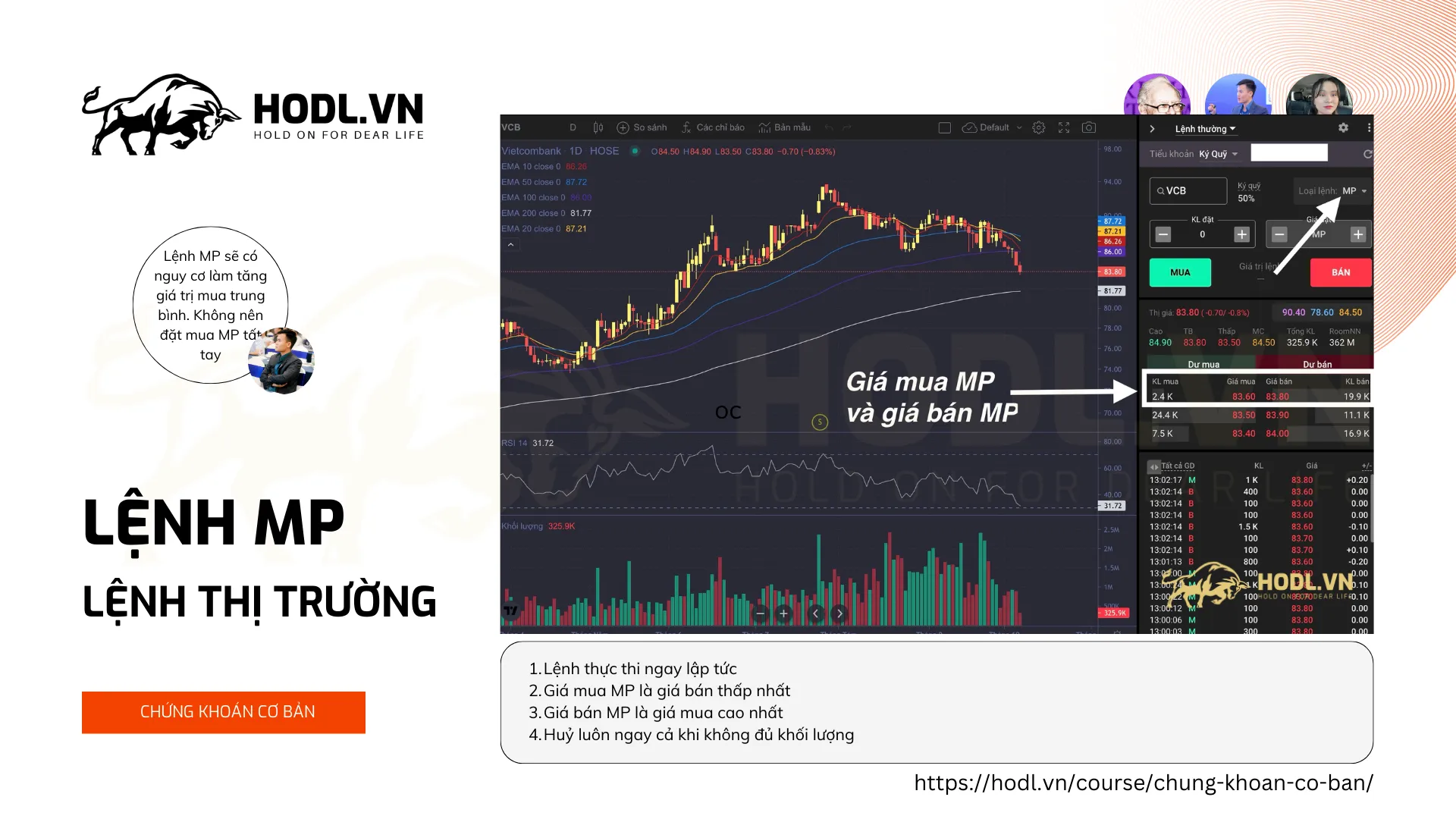 Lệnh MP - Lệnh thị trường khớp ngay trong giao dịch chứng khoán