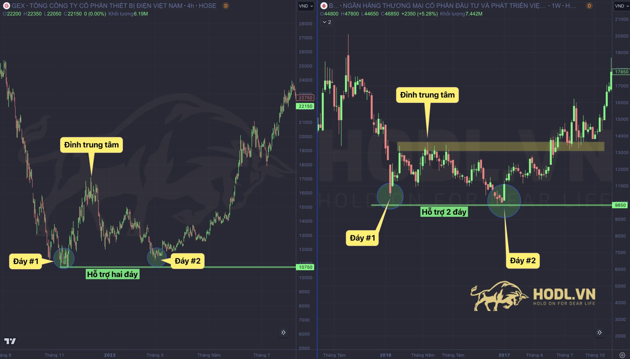 Hai đáy trên biểu đồ GEX và BID