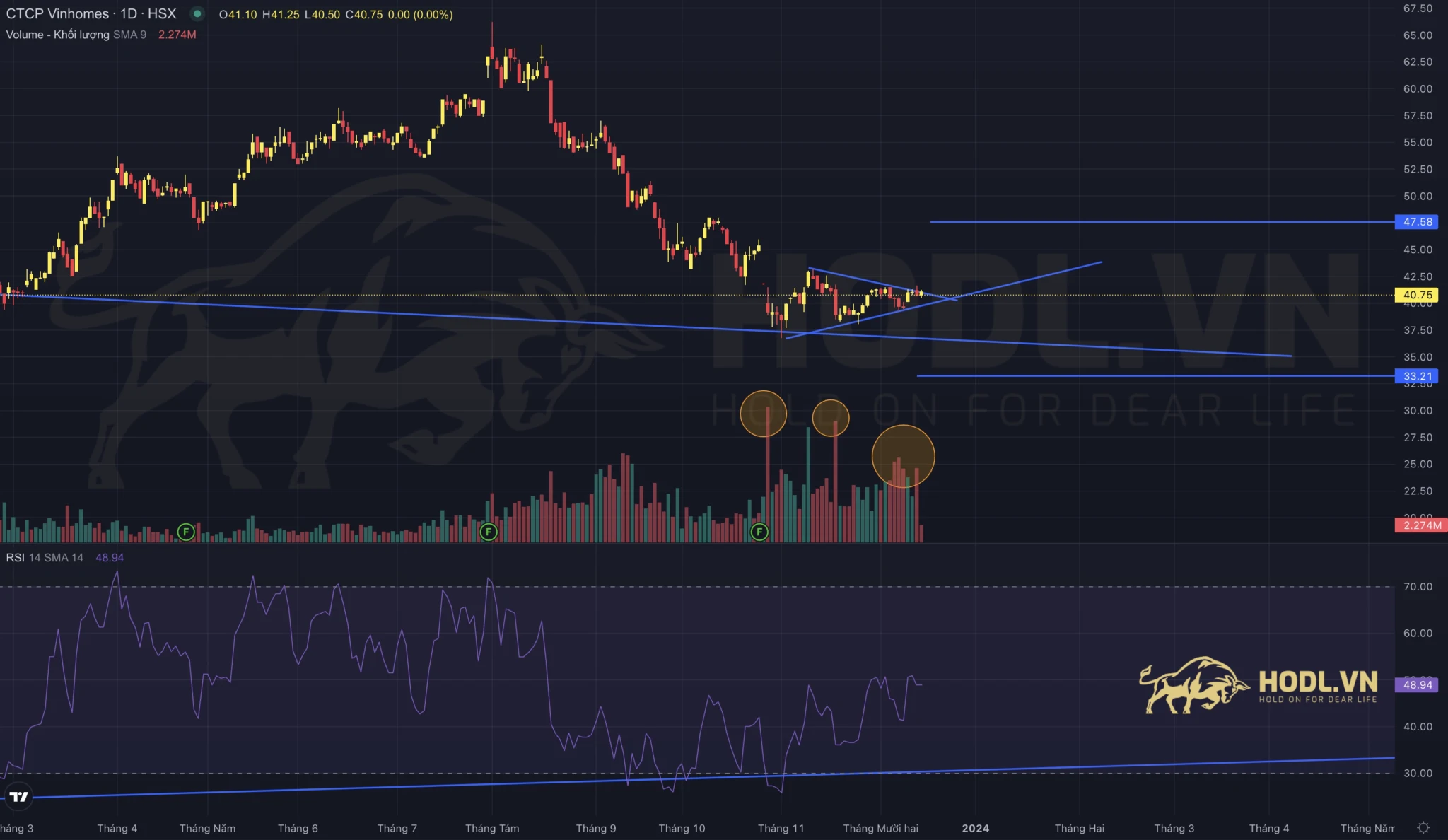 Cổ phiếu VHM 2024 khối lượng kỳ lạ so với biến động giá