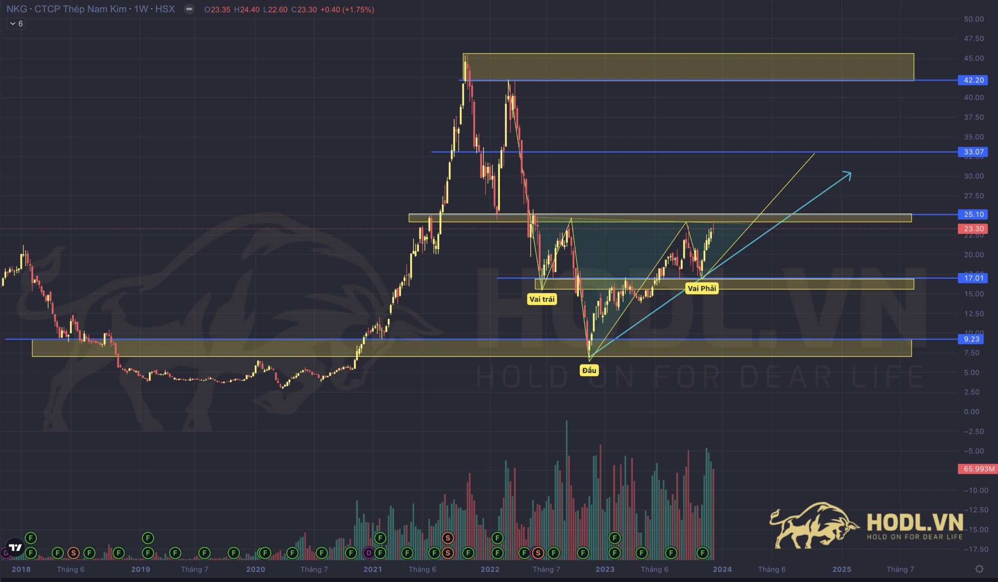 Phân tích Price Action giá cổ phiếu NKG năm 2024